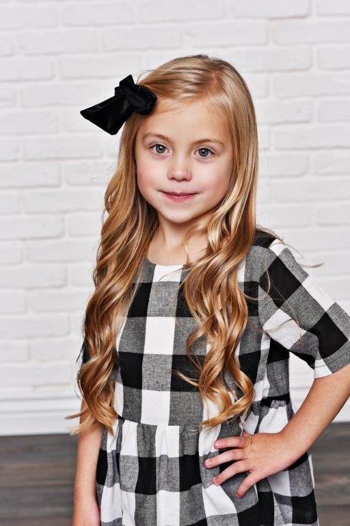 Girls' Black Gingham Dress Girls' Black Gingham Dress