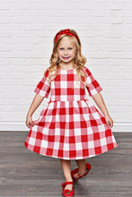 Load image into Gallery viewer, Red Gingham Dress