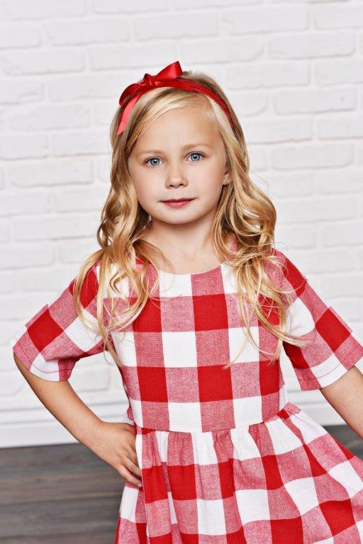 Girls' Red Gingham Dress | Presley Couture 4/5T / Red Girls' Red Gingham Dress | Presley Couture 4/5T / Red