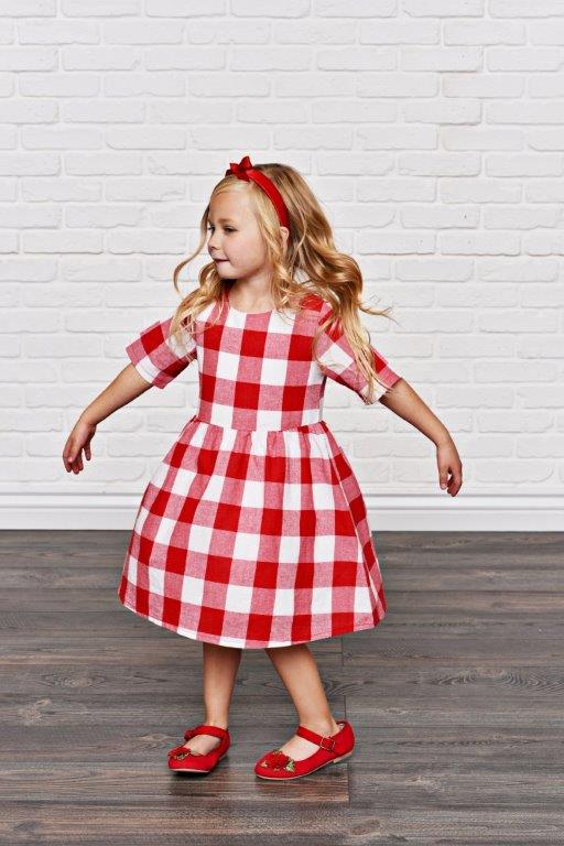 Girls' Red Gingham Dress | Presley Couture 4/5T / Red Girls' Red Gingham Dress | Presley Couture 4/5T / Red