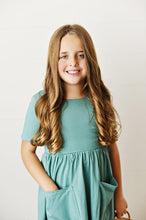 Load image into Gallery viewer, Turquoise Twirl Dress