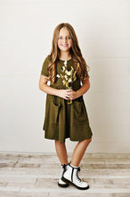 Load image into Gallery viewer, Olive Twirl Dress