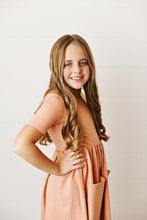 Load image into Gallery viewer, Golden Apricot Twirl Dress