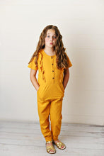 Load image into Gallery viewer, Ruffle Pocket Jumpsuit - Marigold