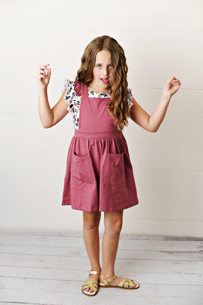 Pinafore Dress - Mauve Pinafore Dress Pinafore Dress - Mauve Pinafore Dress