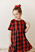 Load image into Gallery viewer, Red & Black Gingham Dress