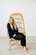 Load image into Gallery viewer, Black - Women's Long Sleeve Lounge Set
