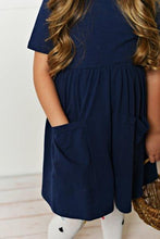 Load image into Gallery viewer, Dark Navy Twirl Dress