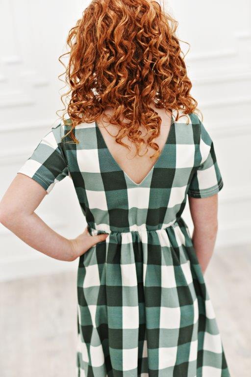 Girls' Green Gingham Twirl Dress | Presley Couture 4/5T Girls' Green Gingham Twirl Dress | Presley Couture 4/5T