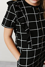Load image into Gallery viewer, Ruffle Pocket Jumpsuit - Window Pane