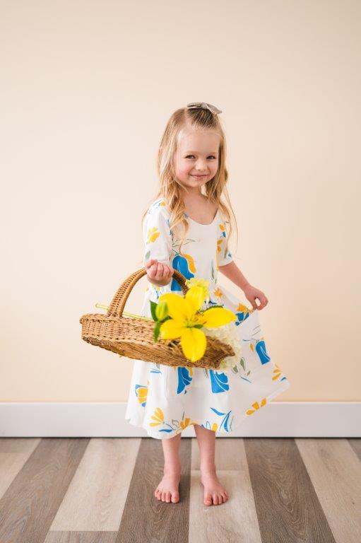 yellow dress with blue flowers Raymi Blue Floral Chiffon Maxi Dress - US 12 main image 0