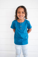 Load image into Gallery viewer, Henley Tee - Cobalt