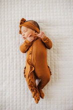 Load image into Gallery viewer, Ruffle 2 Way Zip Romper - Cognac