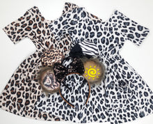 Load image into Gallery viewer, Snow Leopard Twirl Dress
