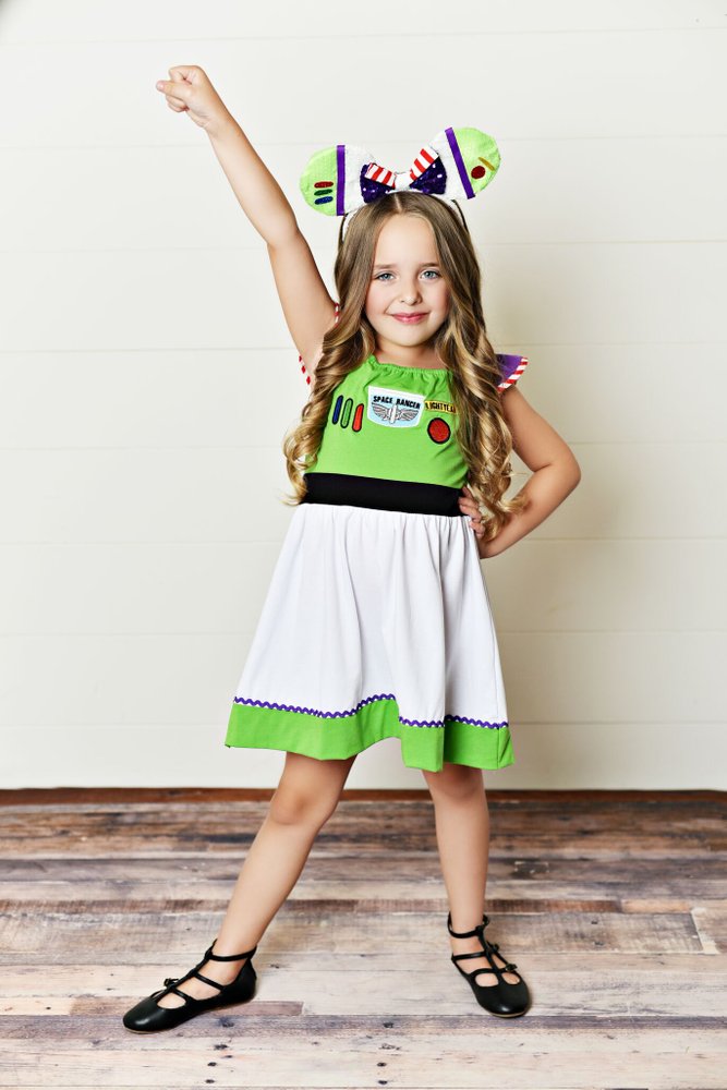 Green Lightyear Dress Girls Dress up Presley Couture