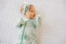 Load image into Gallery viewer, Ruffle 2 Way Zip Romper - Marbled Aquamarine