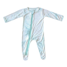 Load image into Gallery viewer, 2 Way Zip Romper - Marbled Aquamarine