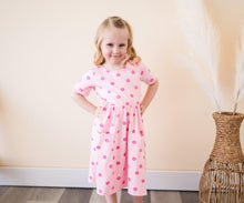Load image into Gallery viewer, Pink Petunia Twirl Dress