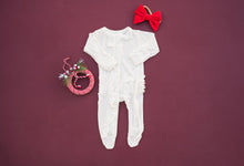 Load image into Gallery viewer, Ruffle 2 Way Zip Romper - White