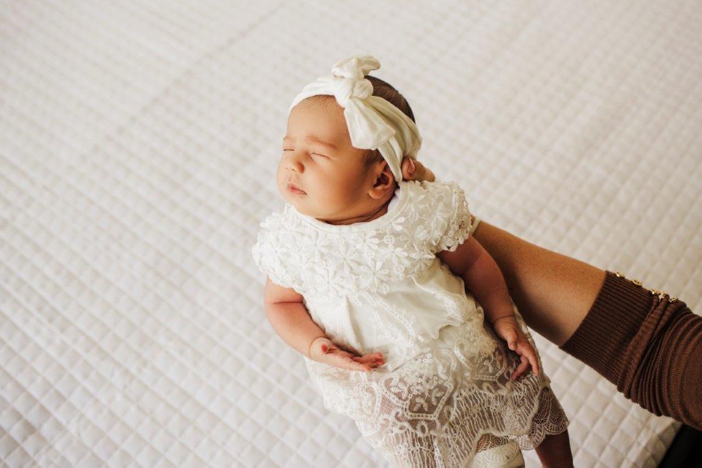 Girls' White Lace Eyelet Dress | Presley Couture 18/24m