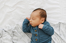 Load image into Gallery viewer, Knotted Baby Gown - Ribbed Cobalt