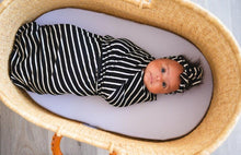Load image into Gallery viewer, Snuggle Swaddle - Black &amp; White Stripe