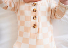 Load image into Gallery viewer, Knotted Baby Gown - Beige Check