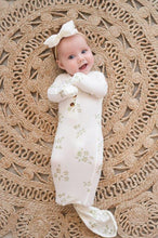 Load image into Gallery viewer, Knotted Baby Gown - Sage Flower