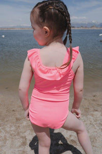 Swimsuit - Ribbed Hot Pink