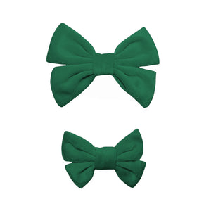 Velvet Bows - Emerald Green