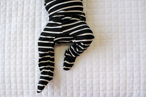 Softest 2 Piece Set - Black & White Stripe