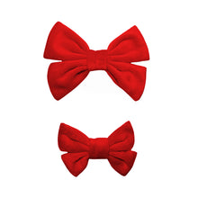 Load image into Gallery viewer, Velvet Bows - Red