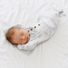 Load image into Gallery viewer, Knotted Baby Gown - Gray Marble