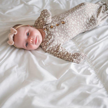 Load image into Gallery viewer, Knotted Baby Gown - Mocha Leopard