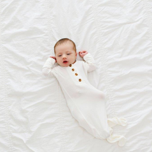 Load image into Gallery viewer, Knotted Baby Gown - White