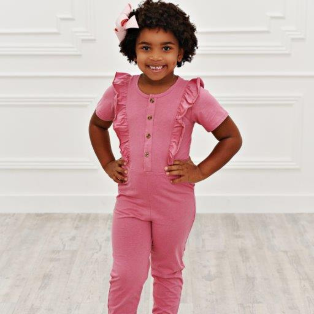 Baby girl pink store jumpsuit