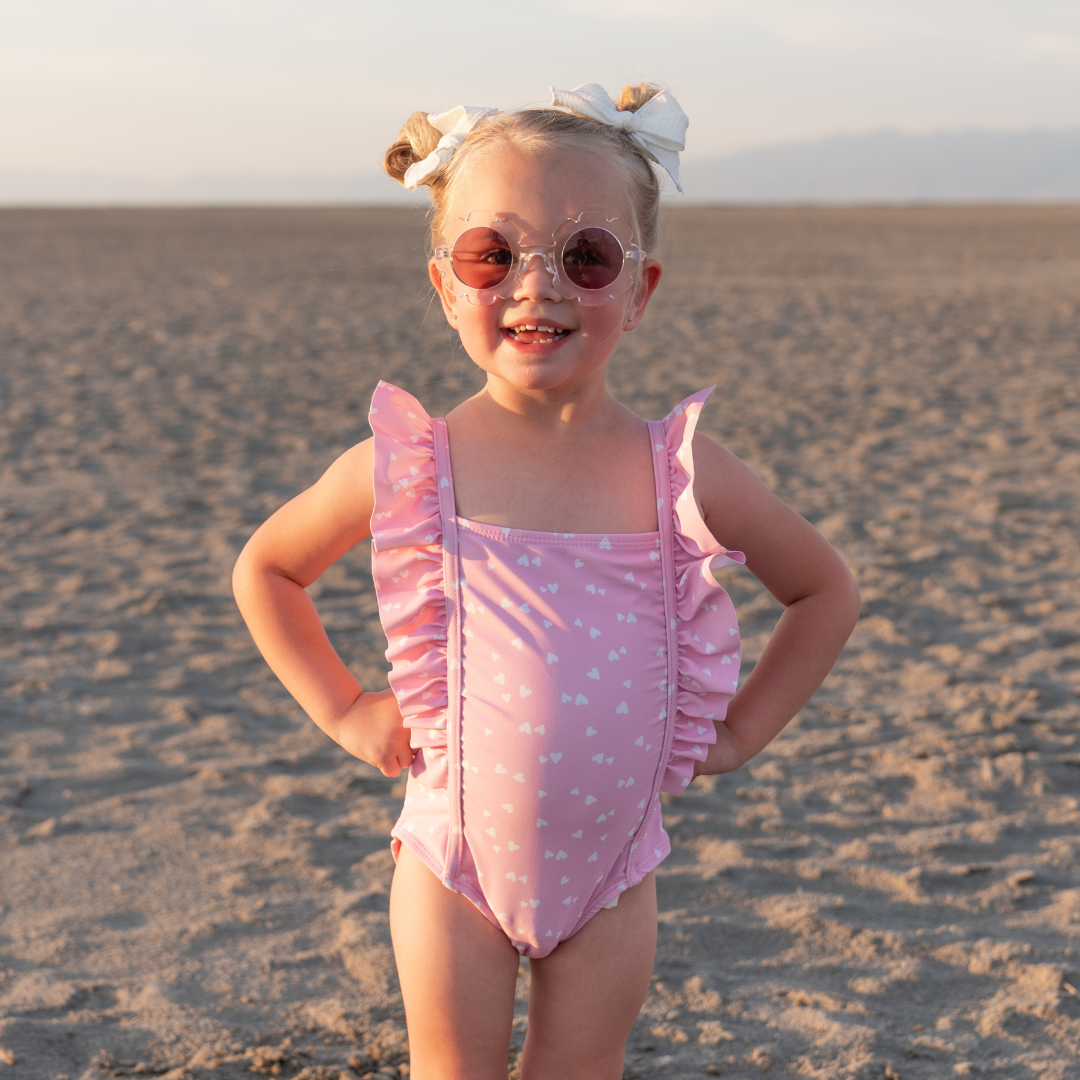 Pink baby swimsuit hotsell