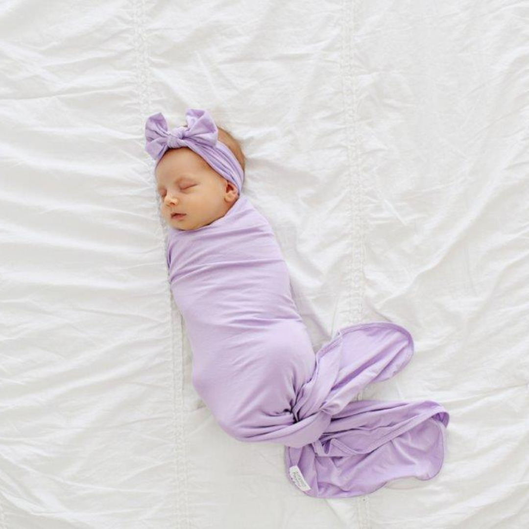 Lavender Purple Baby Swaddle Blanket Presley Couture