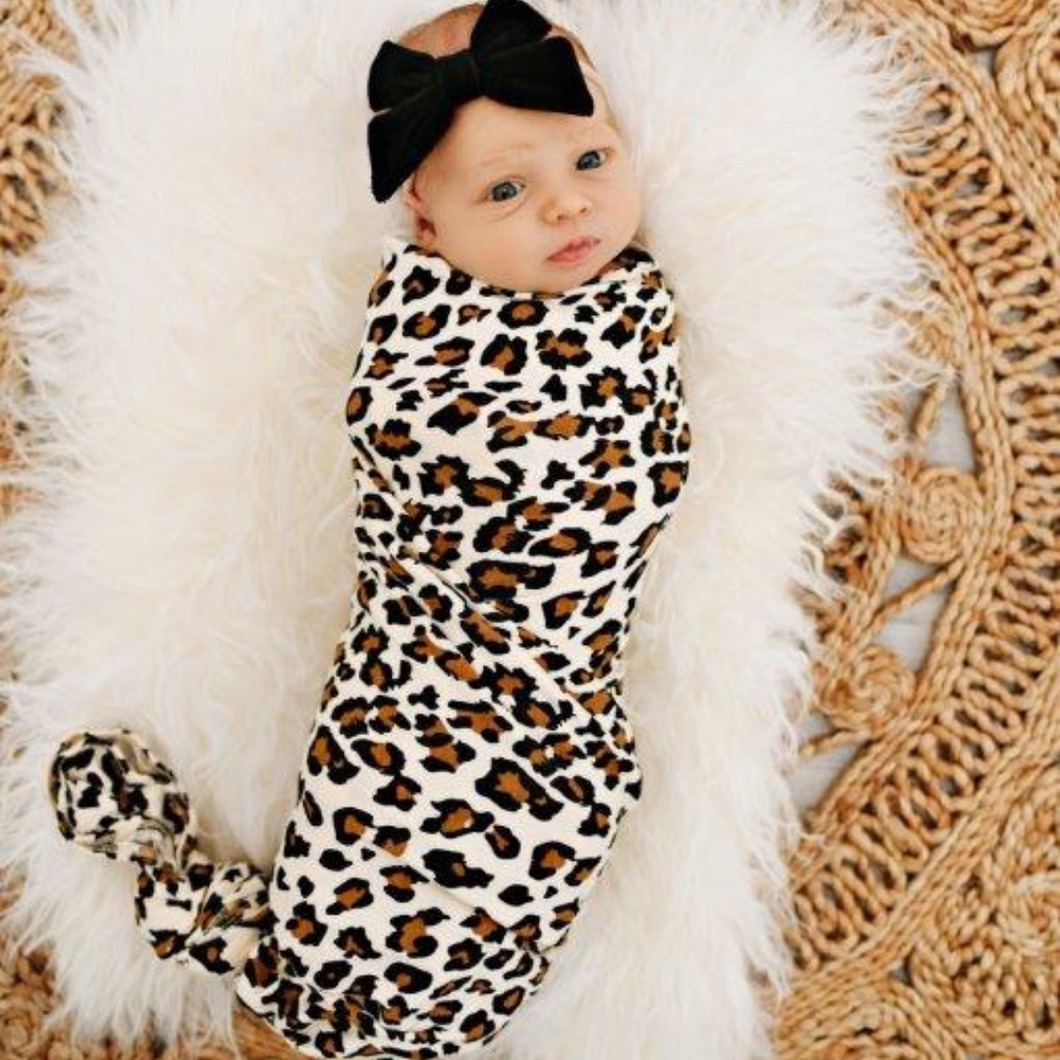 Leopard baby swaddle sale