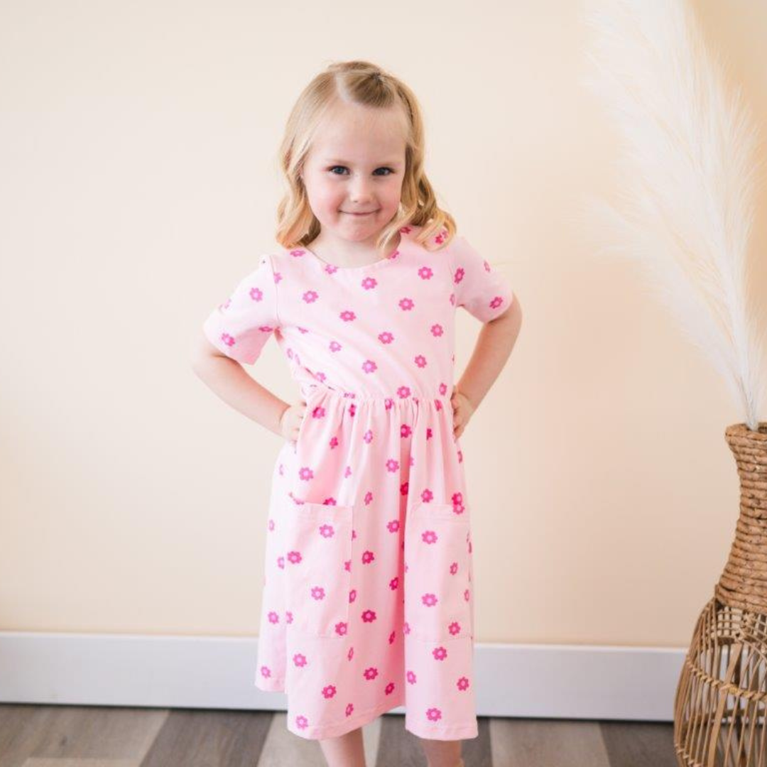 Pink Petunia Twirl Dress For Girls & Toddlers Pink Petunia Twirl Dress For Girls & Toddlers