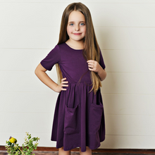 Load image into Gallery viewer, Plum Twirl Dress