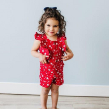 Load image into Gallery viewer, Shorts Romper - Red Stars