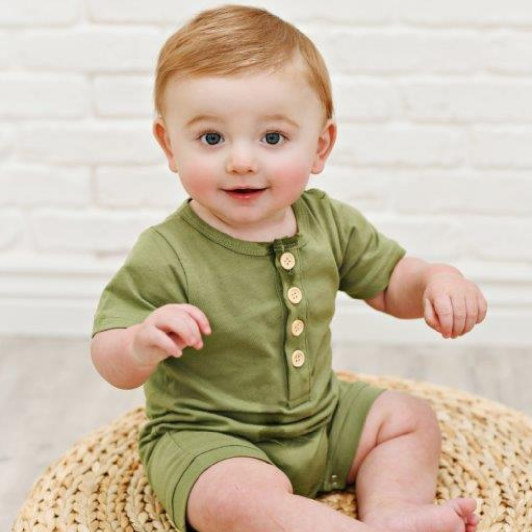 Green romper 2024 baby boy