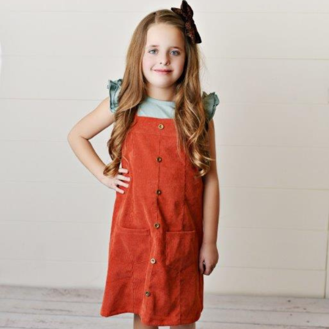 red corduroy jumper dress Corduroy Jumper Dress | Hanna Andersson