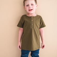 Load image into Gallery viewer, Henley Tee - Olive