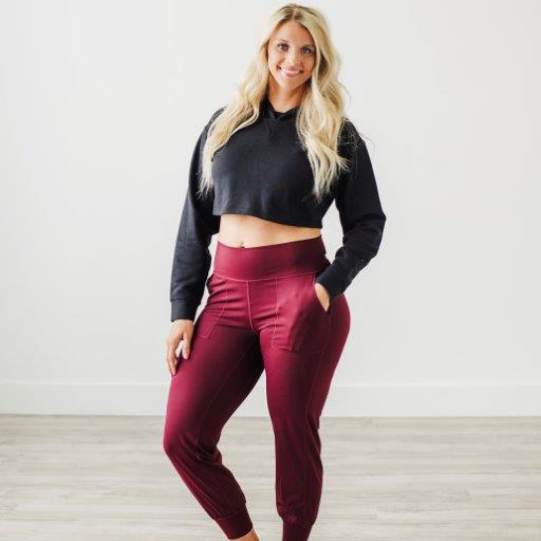 Women s Maroon Joggers Presley Couture
