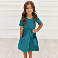 Load image into Gallery viewer, Teal Twirl Dress