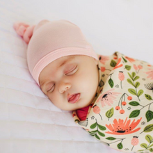 Load image into Gallery viewer, Top Knot Hat - Baby Pink