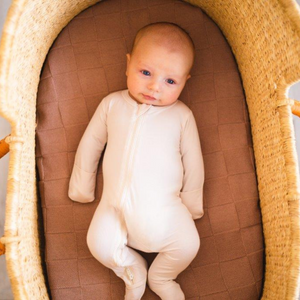 Cream Zipper Onesie Presley Couture - Main Image