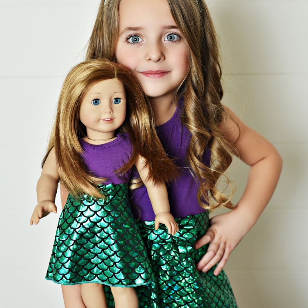 Under The Sea Dress - 18" Doll Mermaid Dress | Presley Couture Under The Sea Dress - 18" Doll Mermaid Dress | Presley Couture